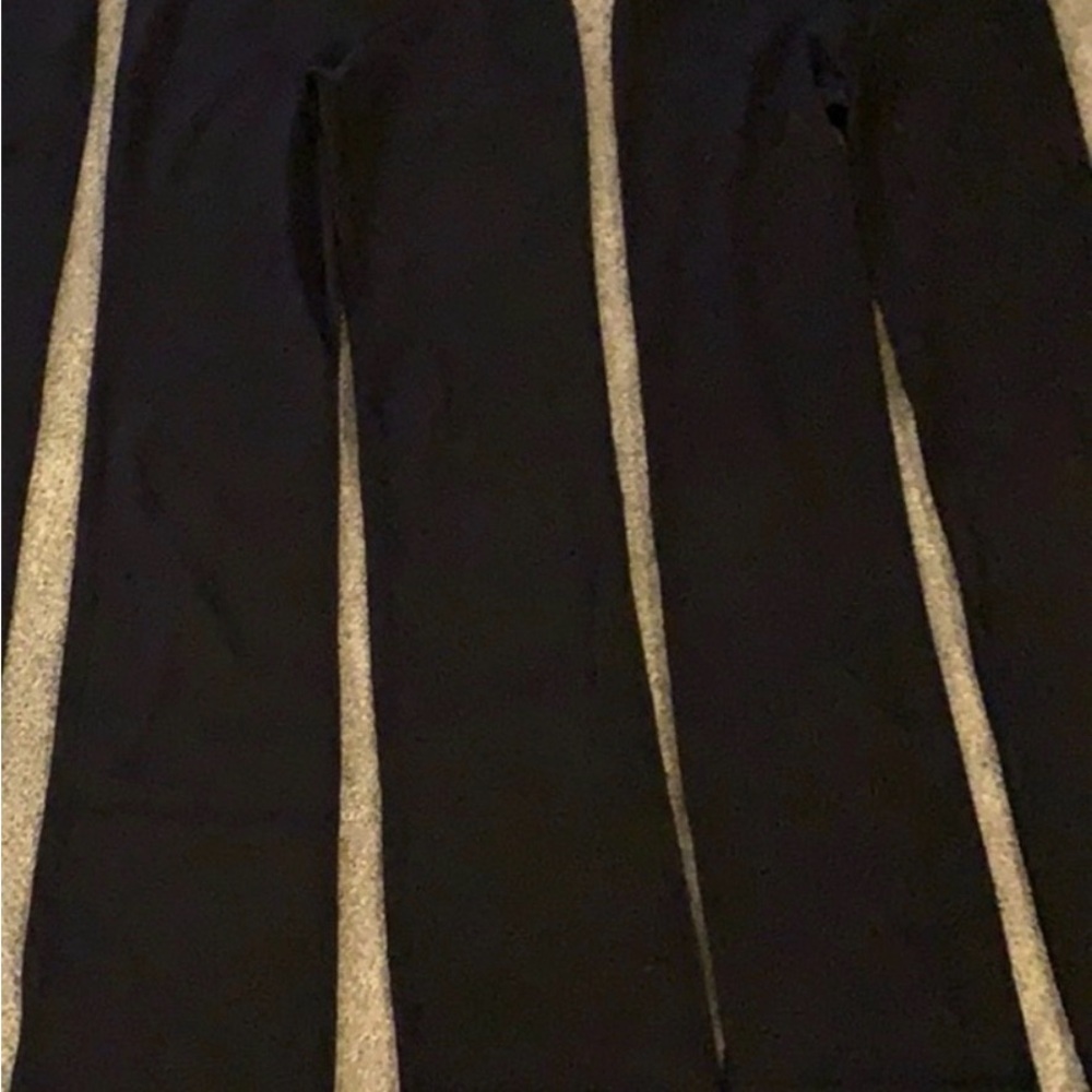 TWO pair lululemon Black yoga pants with Color Waistbands size 6